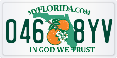 FL license plate 0468YV