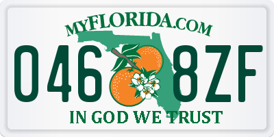 FL license plate 0468ZF