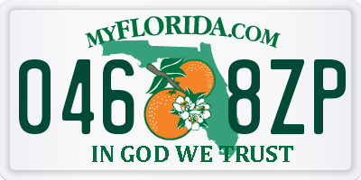 FL license plate 0468ZP