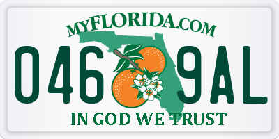 FL license plate 0469AL