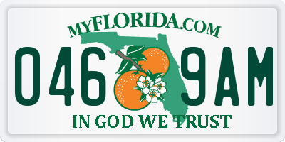 FL license plate 0469AM