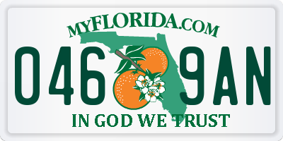 FL license plate 0469AN