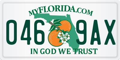 FL license plate 0469AX