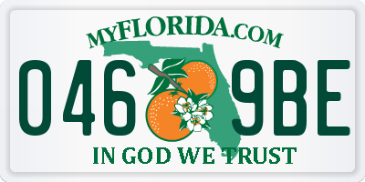 FL license plate 0469BE