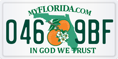 FL license plate 0469BF