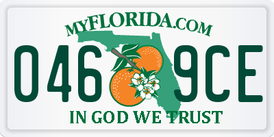 FL license plate 0469CE