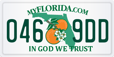 FL license plate 0469DD