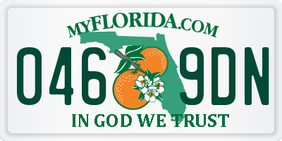 FL license plate 0469DN