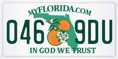 FL license plate 0469DU