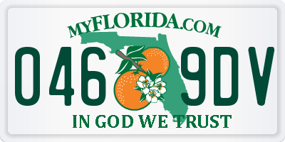 FL license plate 0469DV