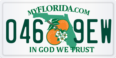 FL license plate 0469EW