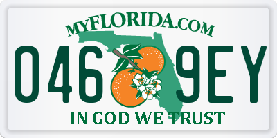 FL license plate 0469EY