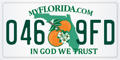 FL license plate 0469FD