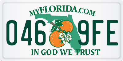 FL license plate 0469FE