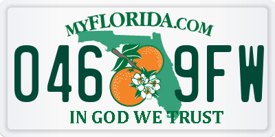 FL license plate 0469FW