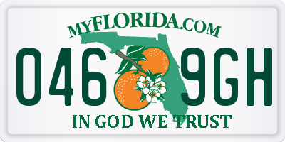 FL license plate 0469GH