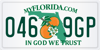 FL license plate 0469GP