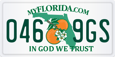 FL license plate 0469GS