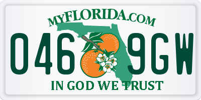 FL license plate 0469GW