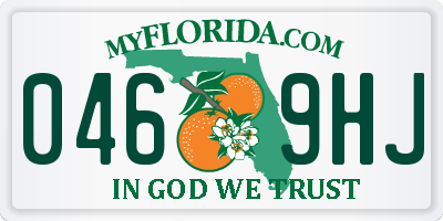 FL license plate 0469HJ