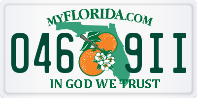 FL license plate 0469II