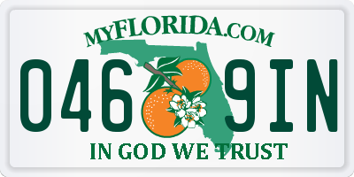 FL license plate 0469IN