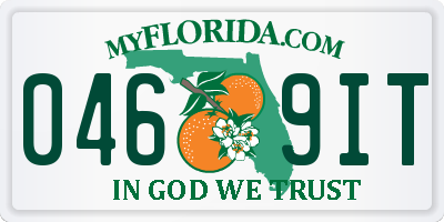 FL license plate 0469IT