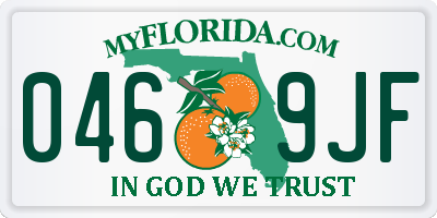 FL license plate 0469JF