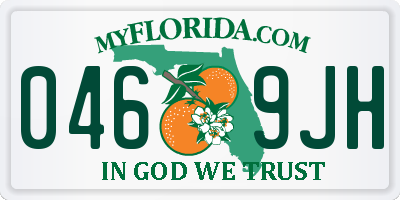 FL license plate 0469JH