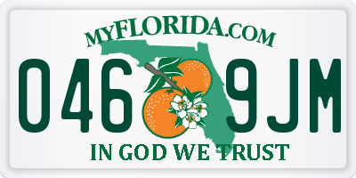 FL license plate 0469JM