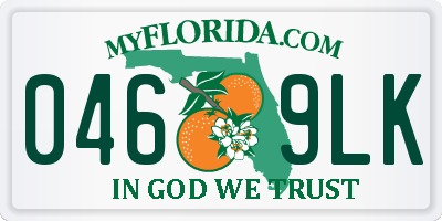 FL license plate 0469LK
