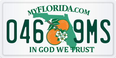 FL license plate 0469MS