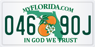 FL license plate 0469OJ