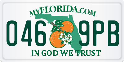 FL license plate 0469PB