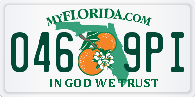 FL license plate 0469PI