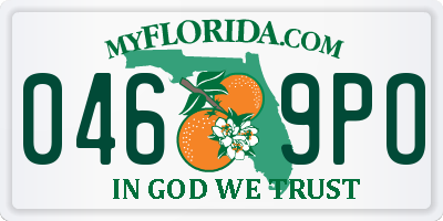 FL license plate 0469PO