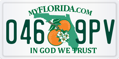 FL license plate 0469PV