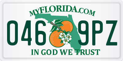 FL license plate 0469PZ
