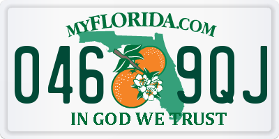 FL license plate 0469QJ