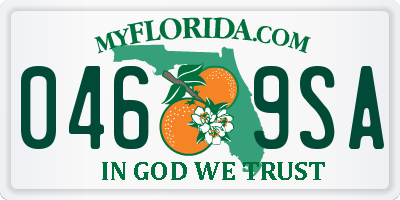 FL license plate 0469SA