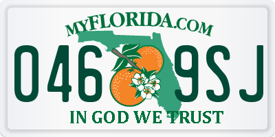 FL license plate 0469SJ