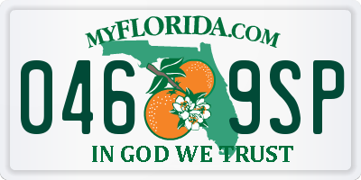 FL license plate 0469SP