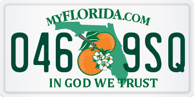 FL license plate 0469SQ
