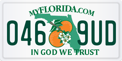 FL license plate 0469UD
