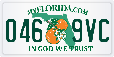 FL license plate 0469VC