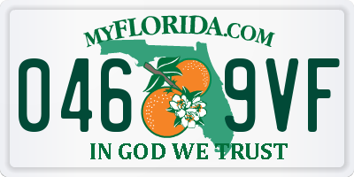 FL license plate 0469VF