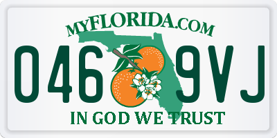 FL license plate 0469VJ