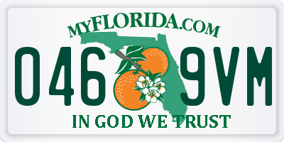 FL license plate 0469VM