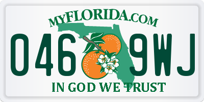 FL license plate 0469WJ