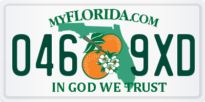 FL license plate 0469XD